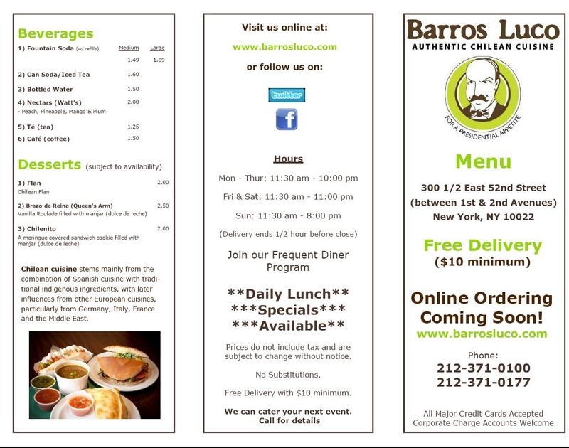 Barros Luco New Menu 1