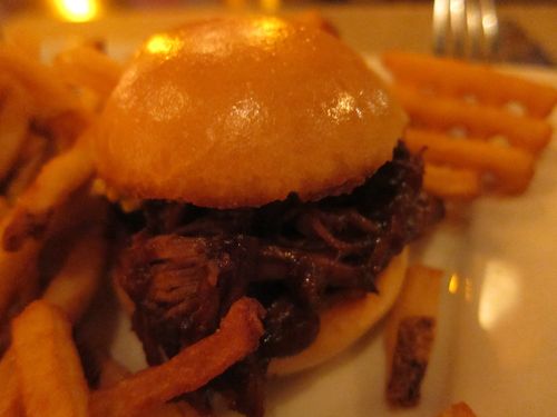 Rare bbq brisket