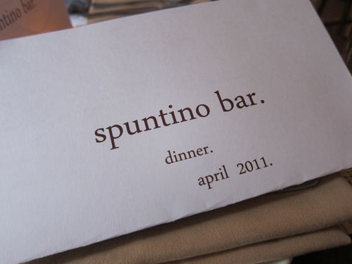 Vai Spuntino menu