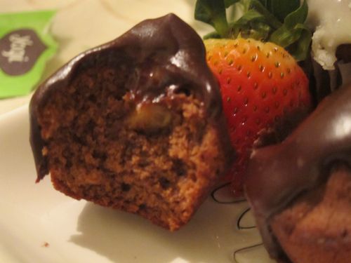 Mini Choc PB cake inside