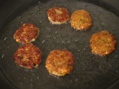 Falafel frying